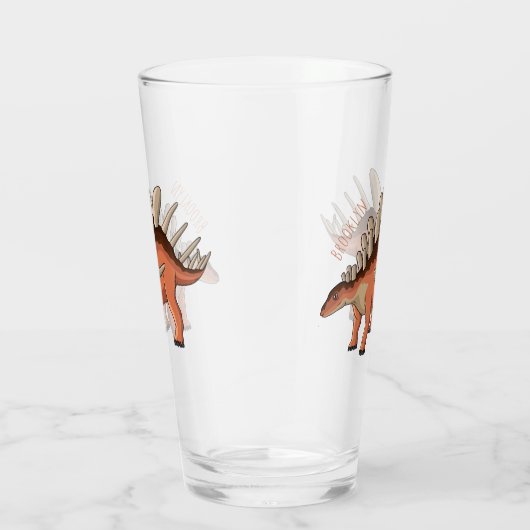 Kentrosaurus-Cartoon Glas (Rechts)