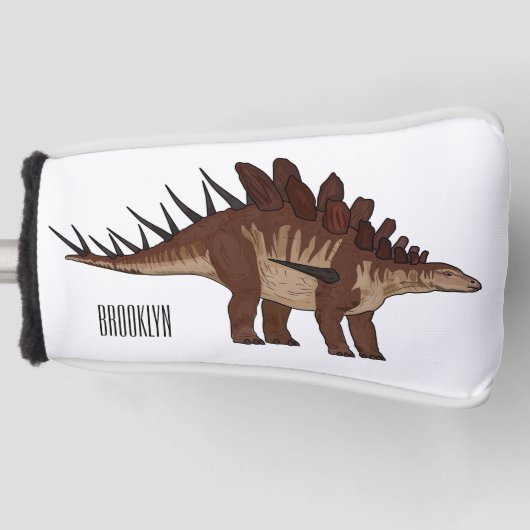 Kentrosaurus-Cartoon Golf Headcover (Vorderseite)