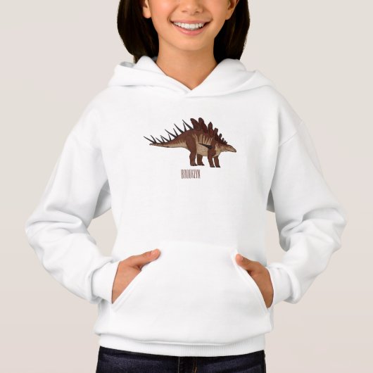 Kentrosaurus-Cartoon Hoodie (Vorderseite)