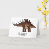 Kentrosaurus-Cartoon Karte (Gelbe Blume)