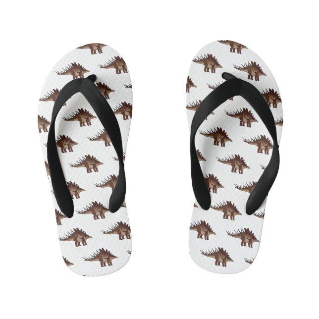 Kentrosaurus-Cartoon Kinderbadesandalen (Fußbett)