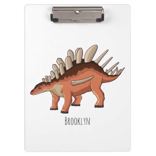 Kentrosaurus-Cartoon Klemmbrett (Vorderseite)