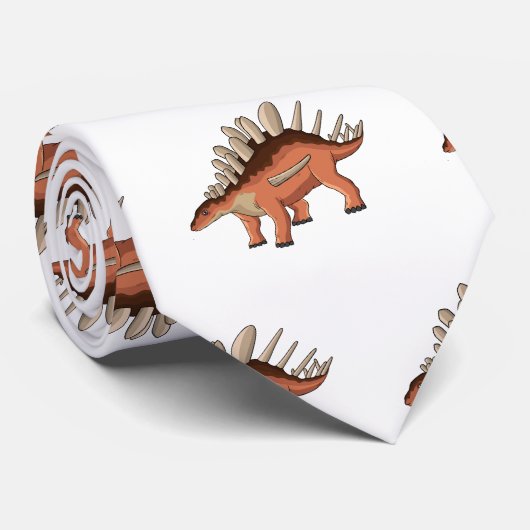 Kentrosaurus-Cartoon Krawatte (Gerollt)