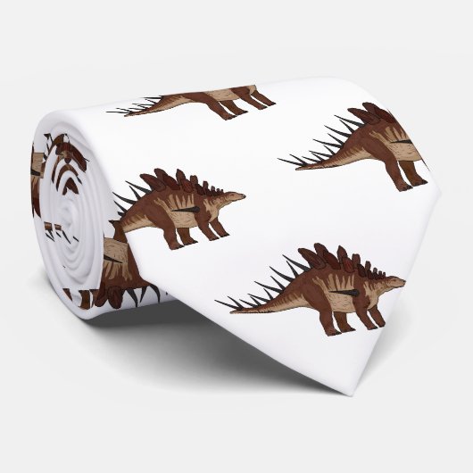 Kentrosaurus-Cartoon Krawatte (Gerollt)