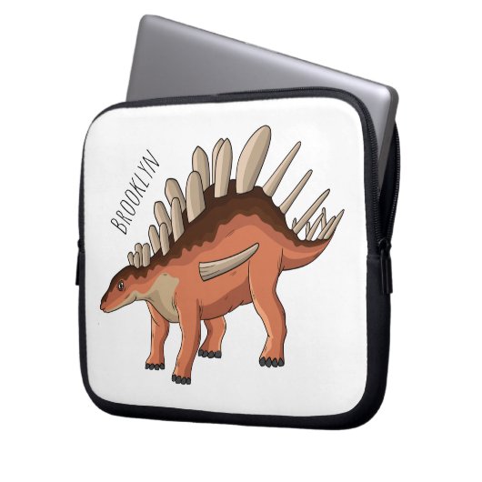 Kentrosaurus-Cartoon Laptopschutzhülle (Vorderseite Links)
