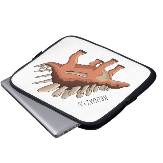 Kentrosaurus-Cartoon Laptopschutzhülle (Vorne Knopf)