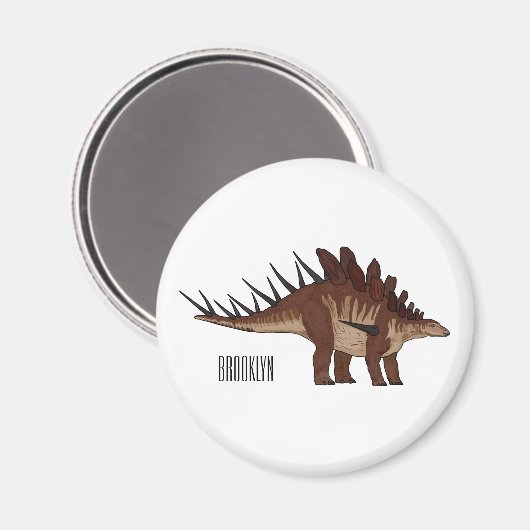 Kentrosaurus-Cartoon Magnet (Vorderseite/Rückseite)