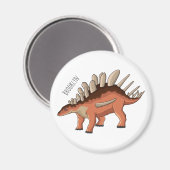 Kentrosaurus-Cartoon Magnet (Vorderseite/Rückseite)