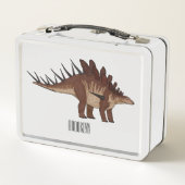 Kentrosaurus-Cartoon Metall Brotdose (Rückseite)