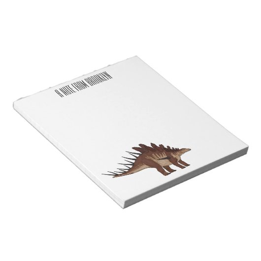 Kentrosaurus-Cartoon Notizblock (angewinkelt)
