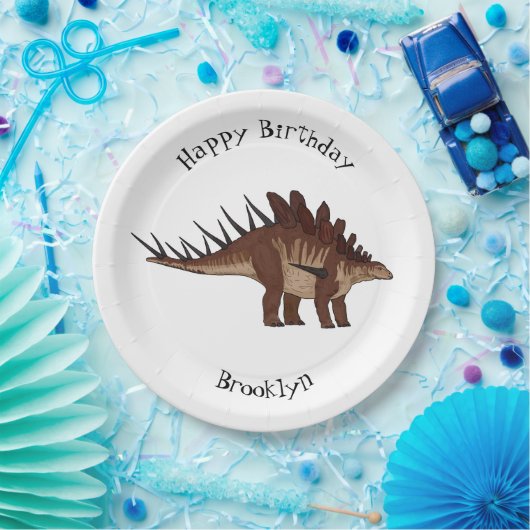 Kentrosaurus-Cartoon Pappteller (Party)