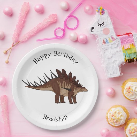 Kentrosaurus-Cartoon Pappteller (Party)