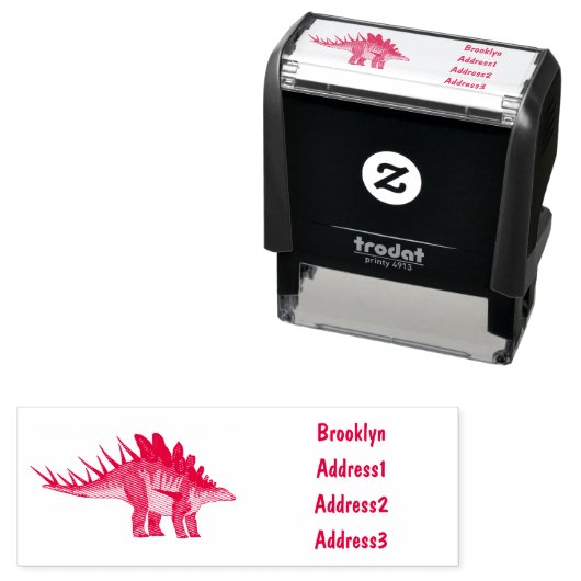 Kentrosaurus-Cartoon Permastempel (Beispiel)