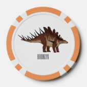 Kentrosaurus-Cartoon Pokerchips (Rückseite)