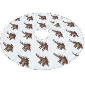 Kentrosaurus-Cartoon Polyester Weihnachtsbaumdecke (Schrägansicht)