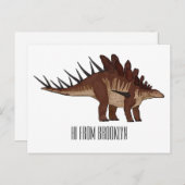 Kentrosaurus-Cartoon Postkarte (Vorne/Hinten)