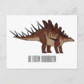 Kentrosaurus-Cartoon Postkarte (Vorderseite)