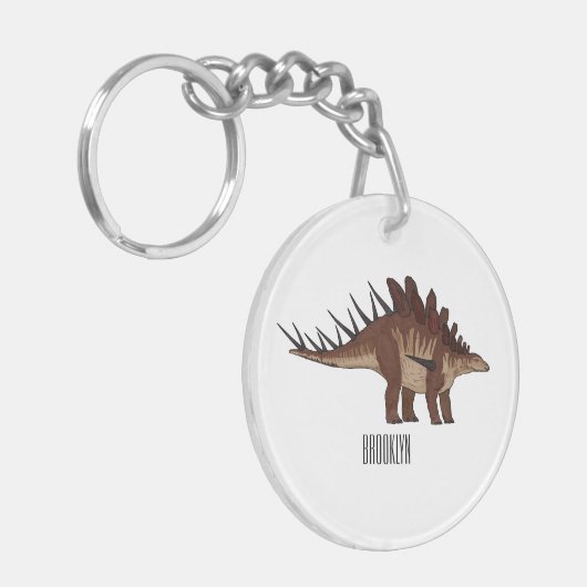 Kentrosaurus-Cartoon Schlüsselanhänger (Vorderseite links)