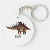 Kentrosaurus-Cartoon Schlüsselanhänger (Rückseite)