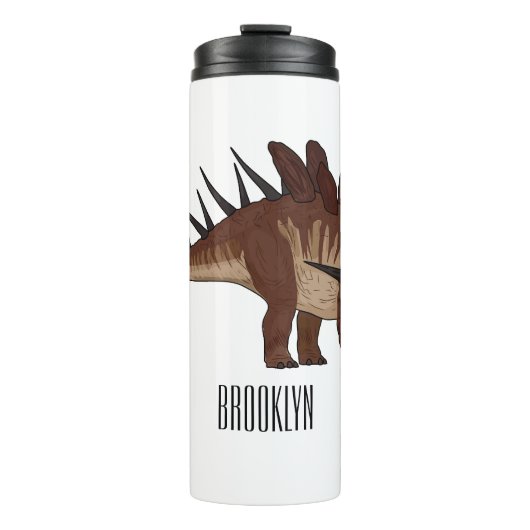 Kentrosaurus-Cartoon Thermosbecher (Vorderseite)