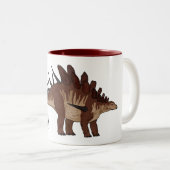 Kentrosaurus-Cartoon Zweifarbige Tasse (VorderseiteRechts)