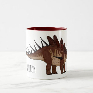 Kentrosaurus-Cartoon Zweifarbige Tasse
