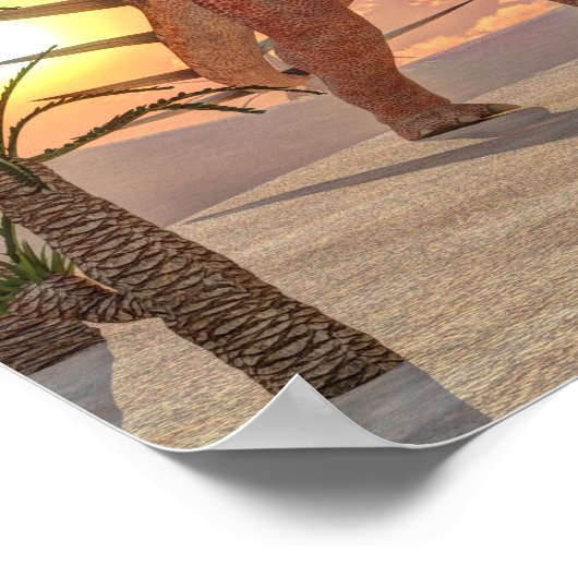 Kentrosaurus dinosaur - 3D rendern Poster (Ecke)