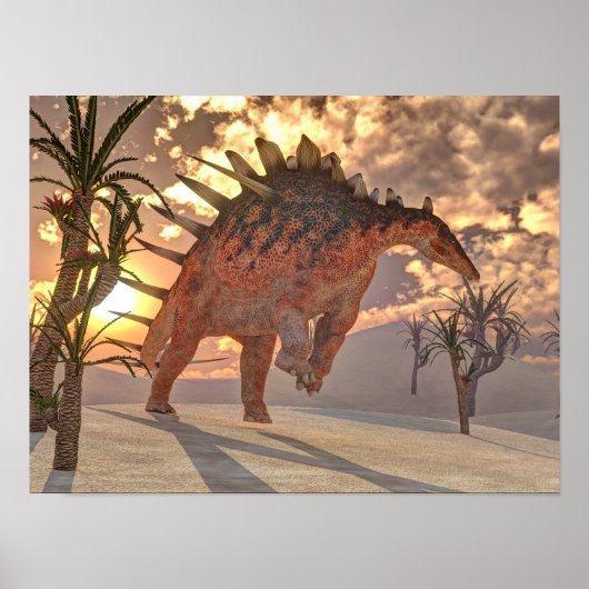 Kentrosaurus dinosaur - 3D rendern Poster (Vorne)