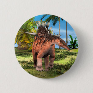 Kentrosaurus Dinosaur Dschungel Prähistorische Kun Button