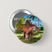 Kentrosaurus Dinosaur Dschungel Prähistorische Kun Button (Vorne & Hinten)