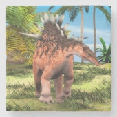 Kentrosaurus Dinosaur Dschungel Prähistorische Kun Steinuntersetzer (Vorderseite)