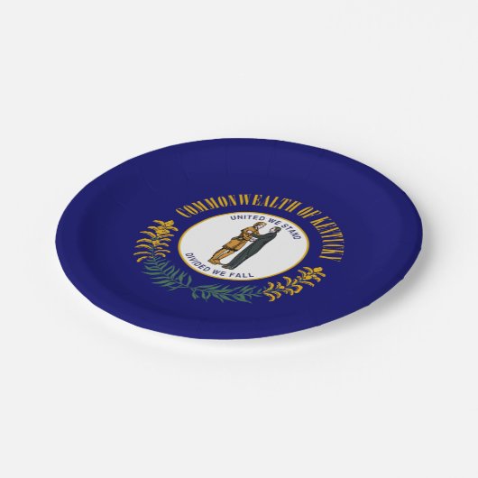 Kentuckian Flag, Flag of Kentucky Pappteller (Schrägansicht)