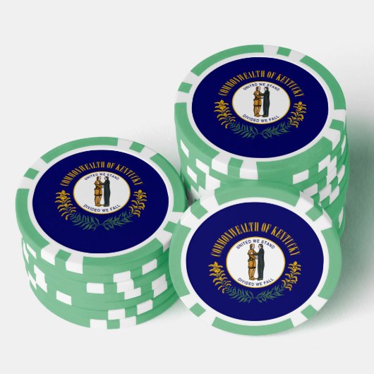Kentuckian Flag, Flag of Kentucky Pokerchips (Stapel)