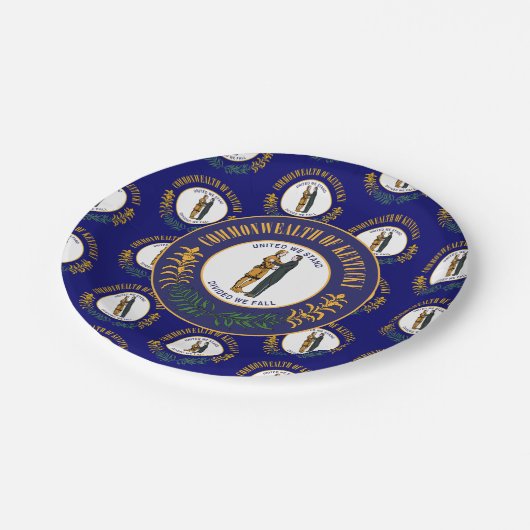 Kentuckian Flag & Seal, Kentucky Pappteller (Schrägansicht)
