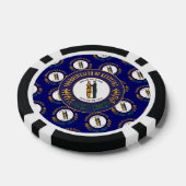 Kentuckian Flag & Seal, Kentucky Pokerchips (Einzeln)