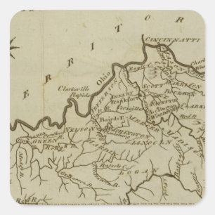 Kentucky 5 quadratischer aufkleber