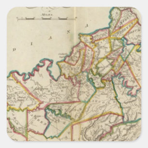 Kentucky 6 quadratischer aufkleber