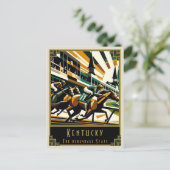 Kentucky | Art Deco Postkarte (Stehend Vorderseite)