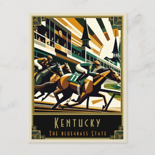 Kentucky | Art Deco Postkarte (Vorderseite)