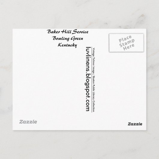 Kentucky, Baker Hill Service, Bowling Green Postkarte (Rückseite)