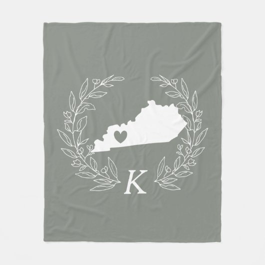 Kentucky-Blätter für Kentucky-Kartenkranz Fleecedecke (Vorderseite)