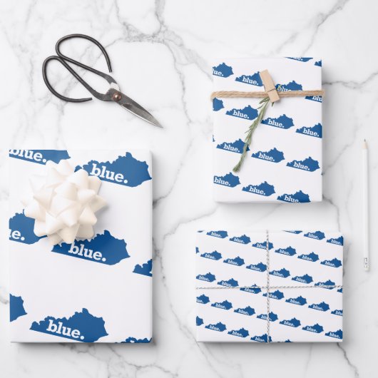 KENTUCKY BLAU STAAT GESCHENKPAPIER SET (Vorderseite)