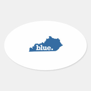 KENTUCKY BLAUER STAAT OVALER AUFKLEBER