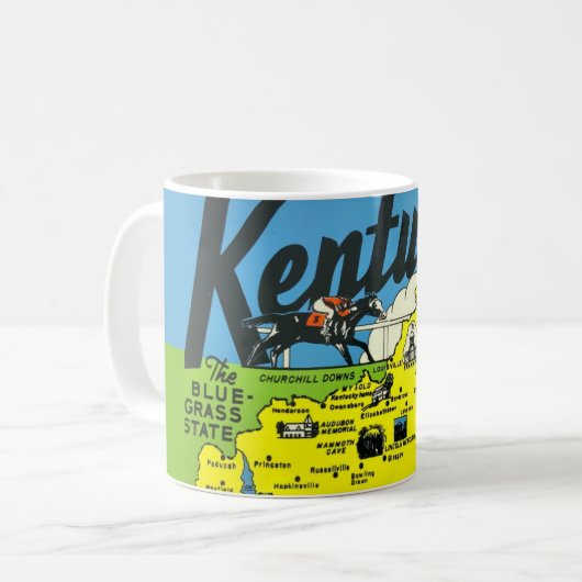 Kentucky Blue Grass State Tasse (Vorderseite Links)