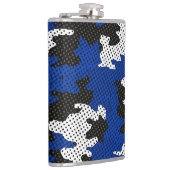 Kentucky Blue White Classic Camo Pattern Flachmann (Rechts)
