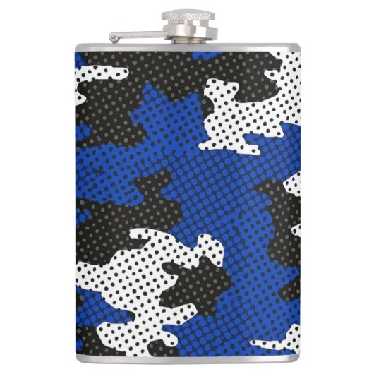 Kentucky Blue White Classic Camo Pattern Flachmann (Vorderseite)