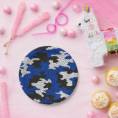 Kentucky Blue White Classic Camo Pattern Pappteller (Party)