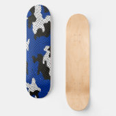 Kentucky Blue White Classic Camo Pattern Skateboard (Vorderseite)