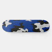 Kentucky Blue White Classic Camo Pattern Skateboard (Horizontal)