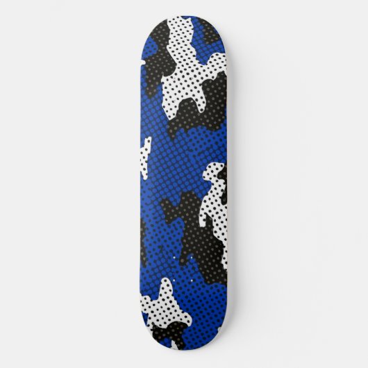 Kentucky Blue White Classic Camo Pattern Skateboard (Vorderseite)